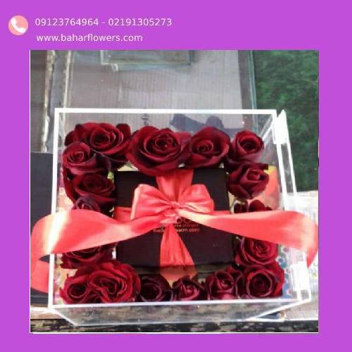 باکس گل شیشه ای 