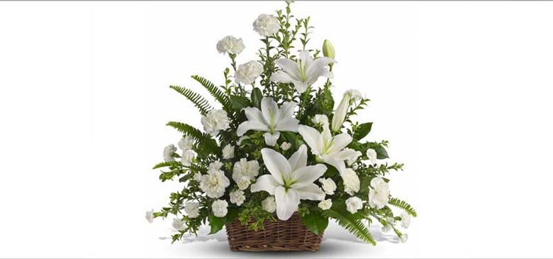 ترکیب رنگ ملایم در سبد ترحیم